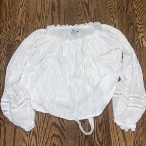 White off the shoulder top from hollister